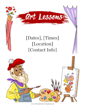 Art Lessons Flyer Sign