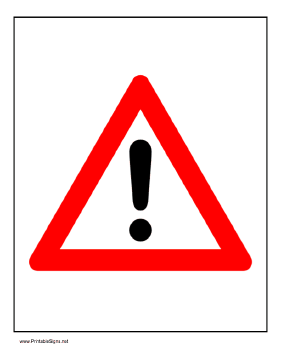 Attention Triangle Sign