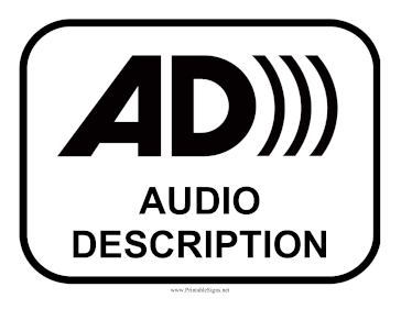 Audio Description Sign Sign