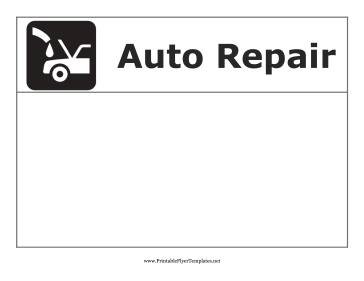 Auto Repair Flyer Sign