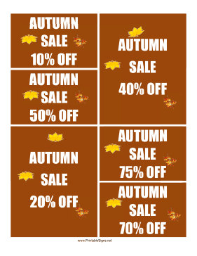 Autumn Sale Sign