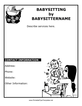 Baby Sitting Flyer Sign