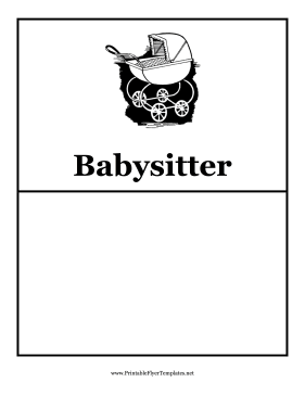Baby Sitting Flyers Sign