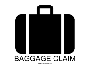 Baggage Claim with caption Sign