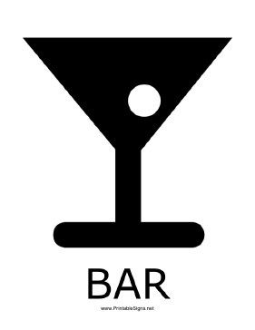 Bar with caption Sign