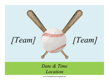 Baseball Flyer Sign