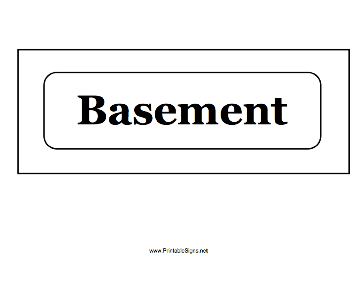 Basement Floor Sign