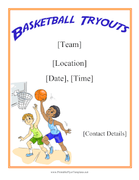 Basketball Tryouts Sign