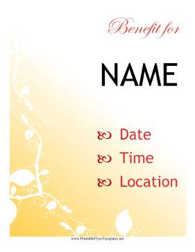 Benefit Flyer Sign