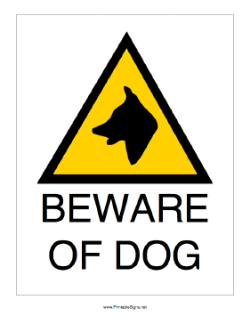 Beware of Dog Sign