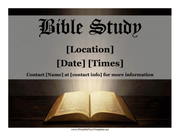 Bible Study Flyer Sign