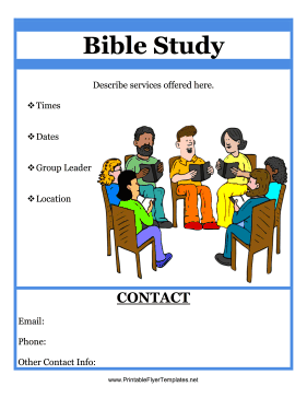 Bible Study Flyer Sign