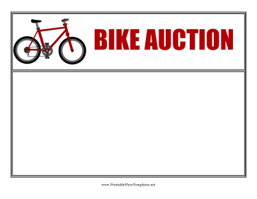 Bike Auction Flyer Sign