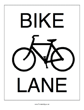 Bike Lane Sign