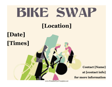 Bike Swap Flyer Sign