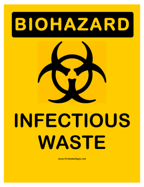Biohazard Infectious Waste Sign
