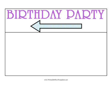 Birthday Party Flyer Left Sign