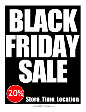 Black Friday Sale Flyer Sign