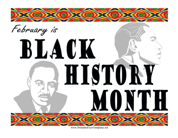 Black History Month Flyer Sign
