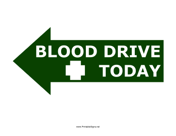 Blood Drive Left Sign
