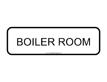 Boiler Room Sign