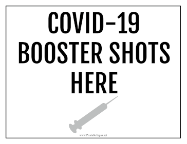 Booster Shots Site Sign