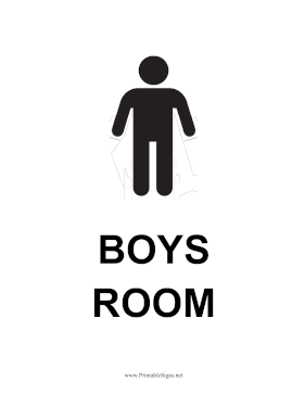 Boys Room Sign