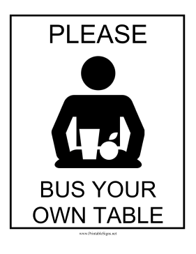 Bus Tables Sign