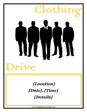 Business Clothing Drive Sign