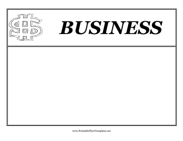Business Flyer Template Sign