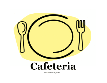 Cafeteria Sign