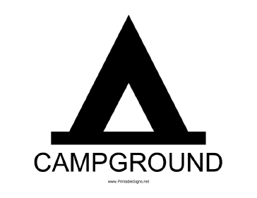 Campground with caption Sign