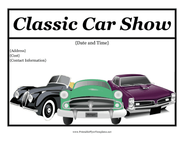 Car Show Flyer Sign