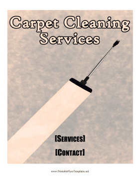 Carpet Cleaning Services Flyer Sign