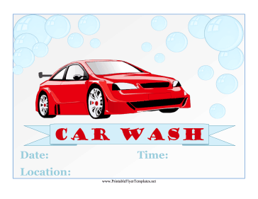 Car Wash Flyer Sign