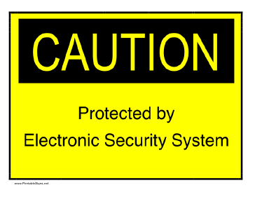 Electronic Security Sign