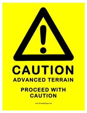 Advanced Terrain Warning Sign