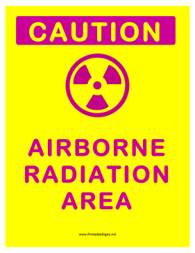 Airborne Radiation Sign