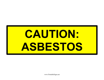 Caution Asbestos Sign