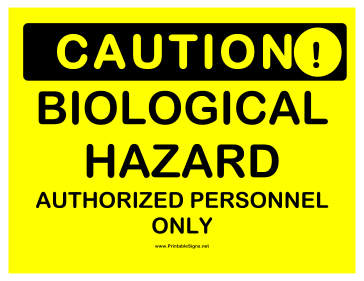 Caution Bio Hazard Sign