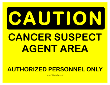 Caution Cancer Suspect Agent Sign