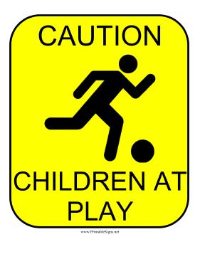 Caution Children Sign