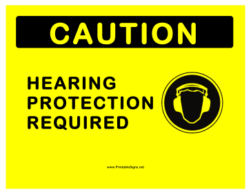 Ear Protection Sign