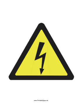 Caution Electricity Sign