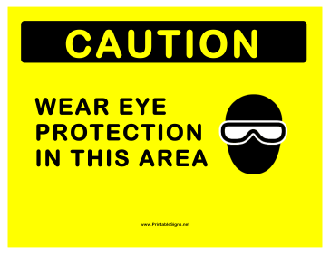 Eye Protection Required Sign