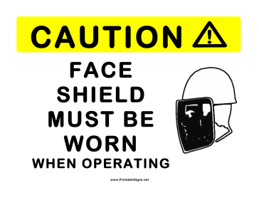 Face Shield Sign