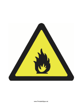 Caution Fire Sign