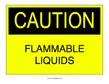 Flammable Liquids Sign