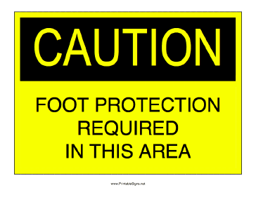 Foot Protection Required Sign