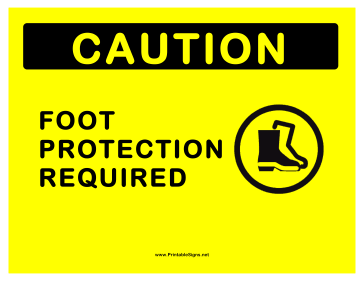 Foot Protection Sign